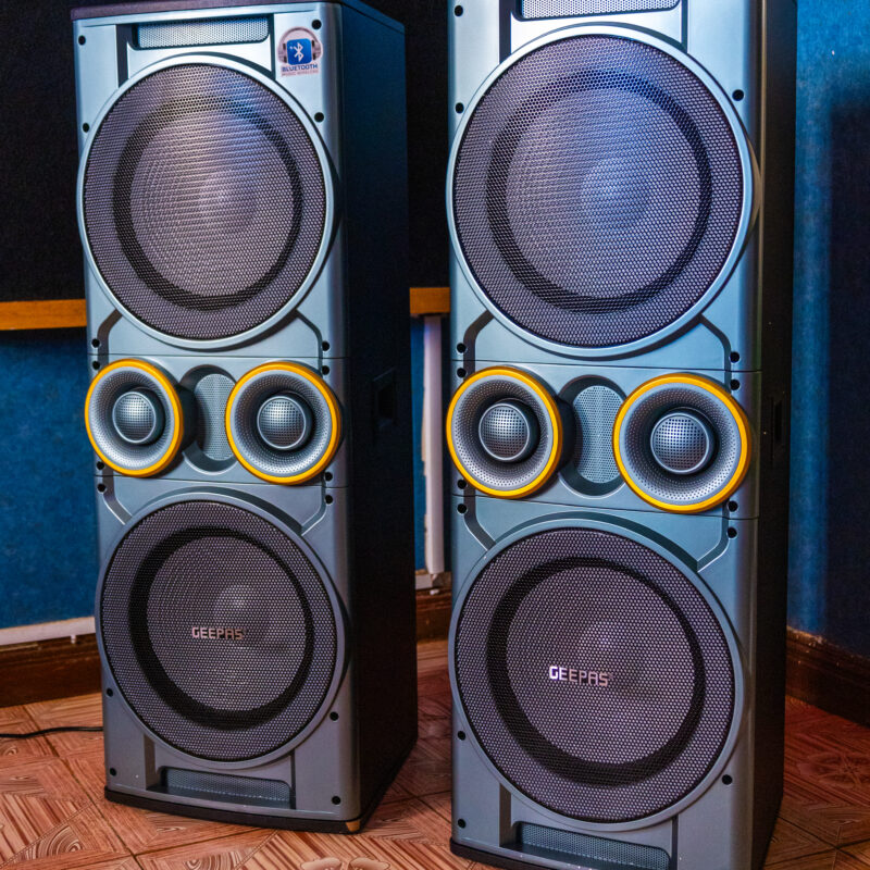 Geepas GMS 8518 Bluetooth Ground Shaker Party Box with 2 Speakers and an Inbuilt Microphone – Rental by Janeson Events Equipment Rental